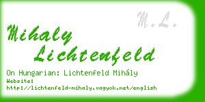 mihaly lichtenfeld business card